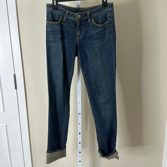 Vintage Tory Burch Studded Jeans size 27 - Picture 1 of 9